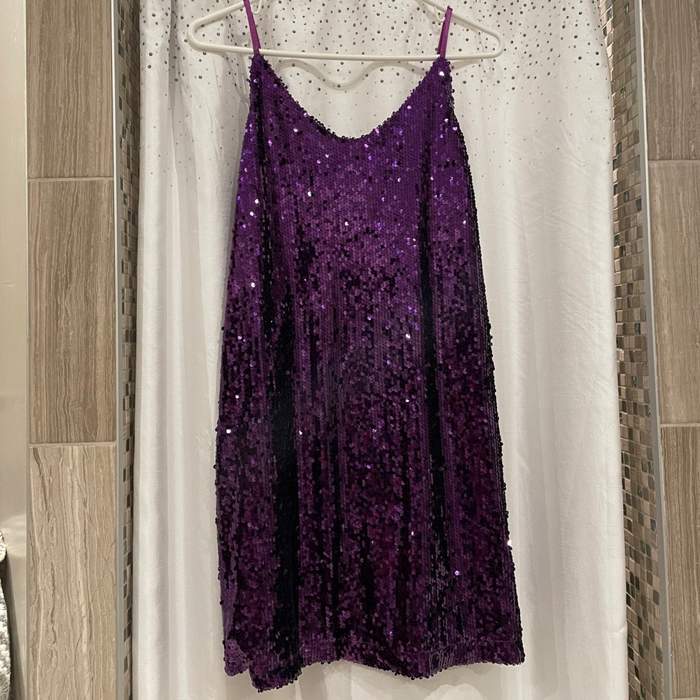 Purple Sequin Dress